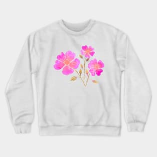 Wild Roses in Hot Pink Crewneck Sweatshirt